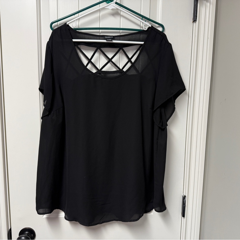 Torrid Black Blouse